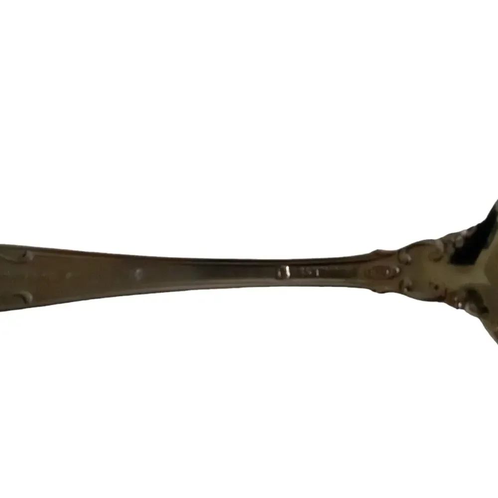 Vintage 70s Lyons Queens Fancy Sugar Spoon Stainless Steel 6